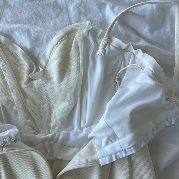 NWOT Zac Posen White Corset Dress with Sweetheart Neckline Size 6 - Picture 11 of 13